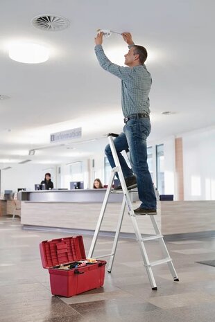 Roossien Aluminium industrietrap, type ML, 5 treden