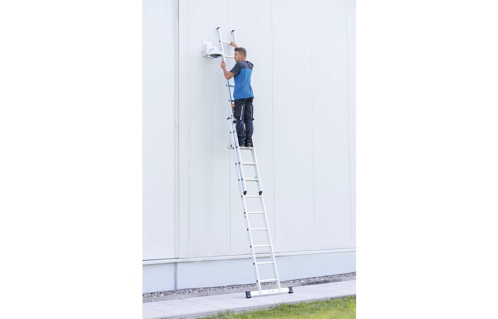 2-delige opsteekladder, 2x13 sporten met stabilisatiebalk