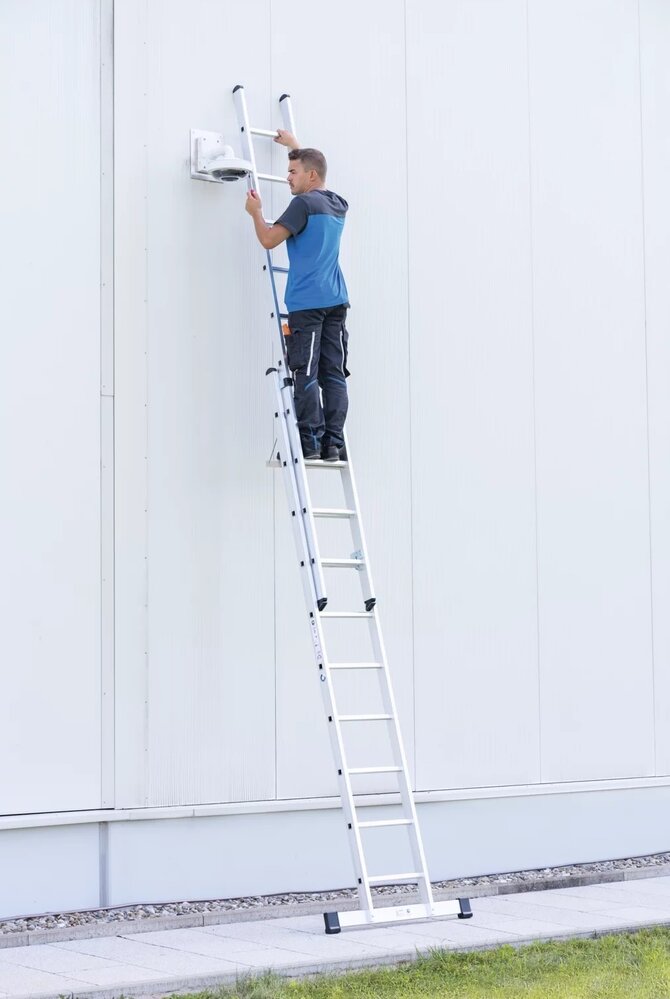 Roossien 2-delige opsteekladder, 2x17 sporten met stabilisatiebalk
