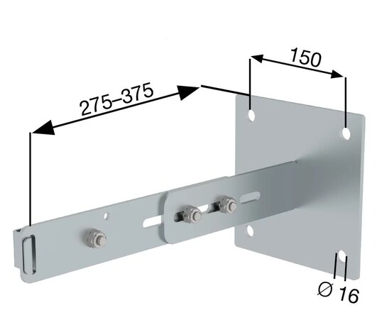 Munk Staalverzinkte muuranker met klembeugel, verstelbaar, 275-375 mm Munk Staalverzinkte muuranker met klembeugel, verstelbaar, 275-375 mm