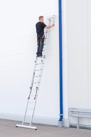Munk 2-delige aluminium reformladder, 2x8 sporten Munk 2-delige aluminium reformladder, 2x8 sporten