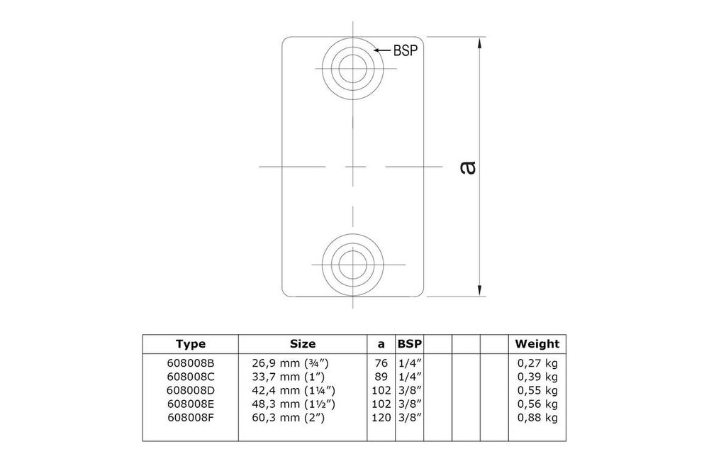 Buiskoppeling koppelstuk - 33,7 mm (8C)