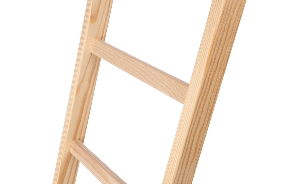 Houten enkele ladder, 6 sporten