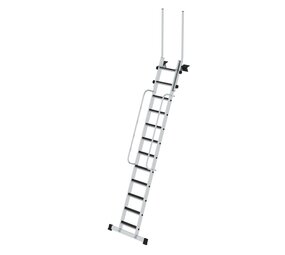 Munk Aluminium toegangstrapladder met leuningen, 12 treden R13 Munk Aluminium toegangstrapladder met leuningen, 12 treden R13
