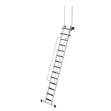 Munk Aluminium toegangstrapladder met leuningen, 14 treden R13 Munk Aluminium toegangstrapladder met leuningen, 14 treden R13