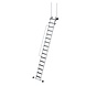 Roossien Aluminium toegangstrapladder met leuningen, 16 treden R13 Roossien Aluminium toegangstrapladder met leuningen, 16 treden R13
