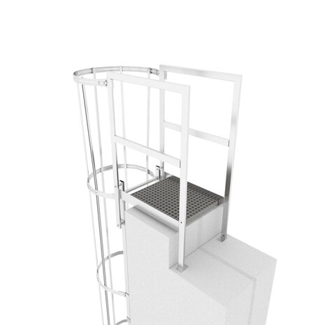 Roossien Kooiladder met overstapbordes