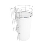 Roossien Kooiladder voor silo met dakveiligheid