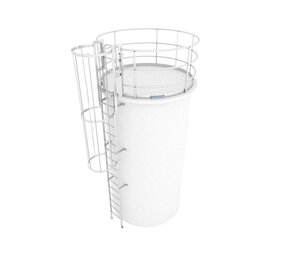 Roossien Kooiladder voor silo met dakveiligheid Roossien Kooiladder voor silo met dakveiligheid