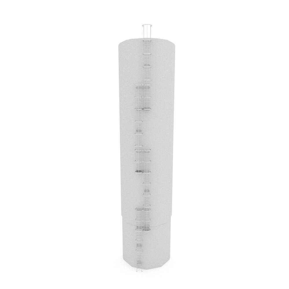 Roossien Kooiladder met rustbordes voor toegang silo Roossien Kooiladder met rustbordes voor toegang silo