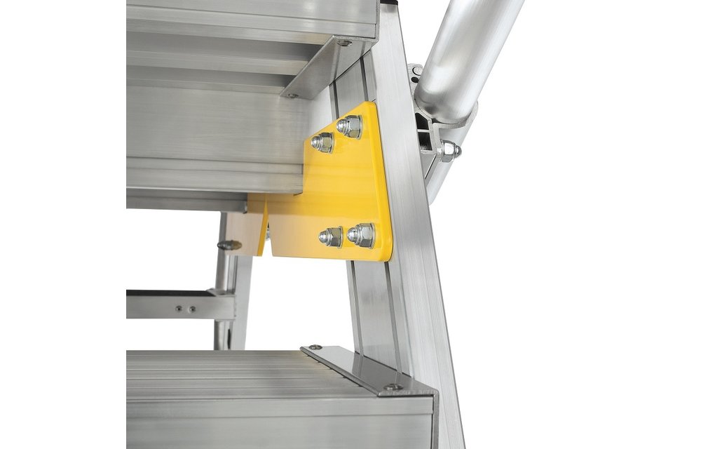 Aluminium brugtrap 2x7 treden (1.000mm), 60°