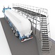 Roossien Vast opgestelde bordestrap voor wasplaats tankwagens Roossien Vast opgestelde bordestrap voor wasplaats tankwagens