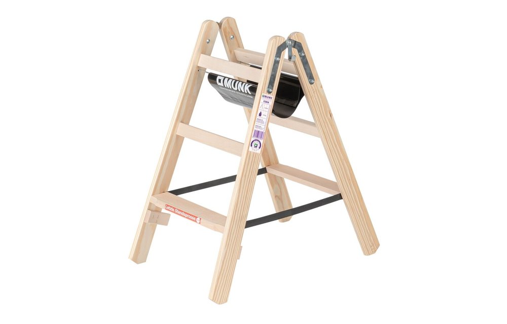 Houten dubbele trapladder, 2x3 treden