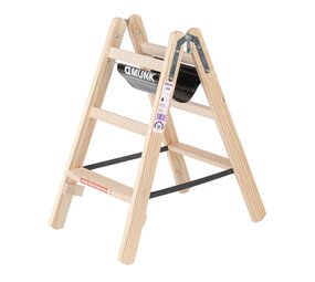 Roossien Houten dubbele trapladder, 2x3 treden