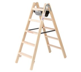 Munk Houten dubbele trapladder, 2x5 treden Munk Houten dubbele trapladder, 2x5 treden