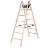 Roossien Houten dubbele trapladder, 2x7 treden
