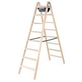Roossien Houten dubbele trapladder, 2x8 treden