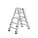 Munk Aluminium telescopische dubbele trap, 2x5 treden Munk Aluminium telescopische dubbele trap, 2x5 treden