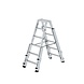 Munk Aluminium telescopische dubbele trap, 2x6 treden Munk Aluminium telescopische dubbele trap, 2x6 treden