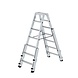 Munk Aluminium telescopische dubbele trap, 2x7 treden Munk Aluminium telescopische dubbele trap, 2x7 treden