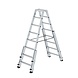 Munk Aluminium telescopische dubbele trap, 2x8 treden Munk Aluminium telescopische dubbele trap, 2x8 treden