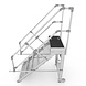 Munk Aluminium verrijdbare trailertrap met kunststof platform Munk Aluminium verrijdbare trailertrap met kunststof platform