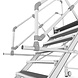 Munk Aluminium verrijdbare trailertrap met kunststof platform Munk Aluminium verrijdbare trailertrap met kunststof platform