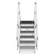 Munk Aluminium verrijdbare trailertrap met kunststof platform Munk Aluminium verrijdbare trailertrap met kunststof platform