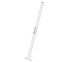 Roossien 2-delige aluminium optrekladder, 2x17 met stabilisatiebalk