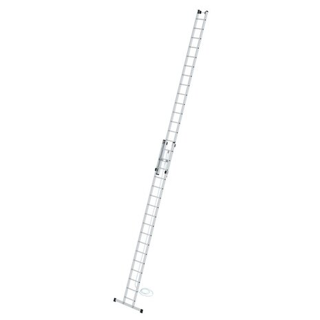 Roossien 2-delige aluminium optrekladder, 2x17 met stabilisatiebalk