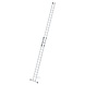 Munk 2-delige aluminium optrekladder, 2x17 met stabilisatiebalk Munk 2-delige aluminium optrekladder, 2x17 met stabilisatiebalk