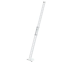 Roossien 2-delige aluminium optrekladder, 2x21 met stabilisatiebalk