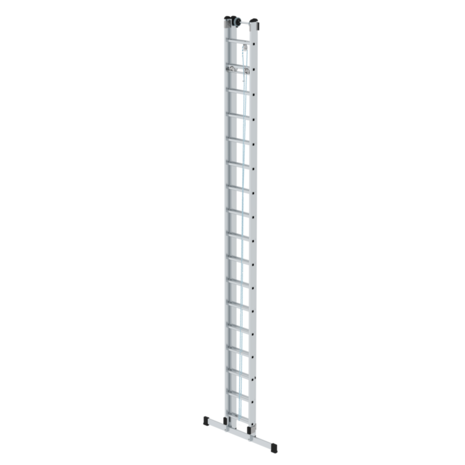 Roossien 2-delige aluminium optrekladder, 2x17 met stabilisatiebalk