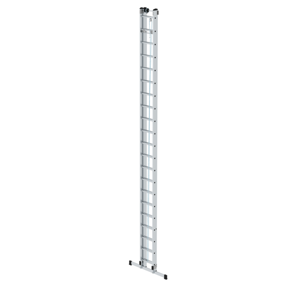 Munk 2-delige aluminium optrekladder, 2x21 met stabilisatiebalk Munk 2-delige aluminium optrekladder, 2x21 met stabilisatiebalk