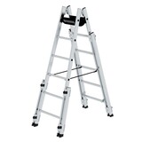 Munk Aluminium telescopische dubbele ladder, 2x6 sporten
