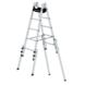 Roossien Aluminium telescopische dubbele ladder, 2x5 sporten Roossien Aluminium telescopische dubbele ladder, 2x5 sporten