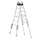 Roossien Aluminium telescopische dubbele ladder, 2x6 sporten Roossien Aluminium telescopische dubbele ladder, 2x6 sporten