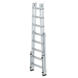 Munk Aluminium telescopische dubbele ladder, 2x8 sporten Munk Aluminium telescopische dubbele ladder, 2x8 sporten