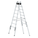 Munk Aluminium telescopische dubbele ladder, 2x8 sporten Munk Aluminium telescopische dubbele ladder, 2x8 sporten