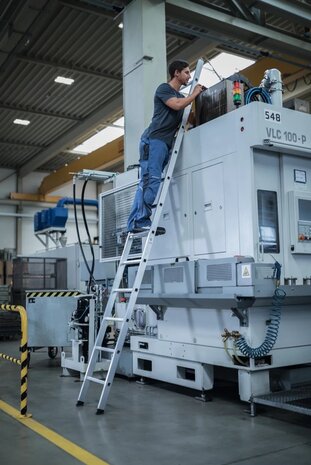 Munk Aluminium enkele ladder, 16 sporten (350mm breed)