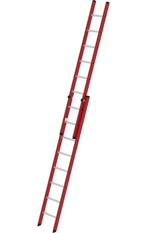 Roossien Kunststof 2-delige opsteekladder, 2x8 sporten