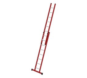 Roossien Volkunststof opsteekladder, 2x8 sporten met stabilisatiebalk