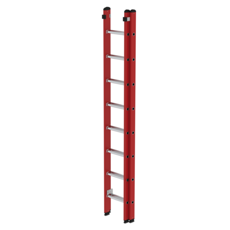 Munk Kunststof 2-delige opsteekladder, 2x8 sporten