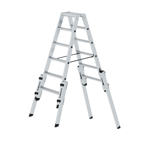 Munk Aluminium telescopische dubbele trap, 2x6 treden Munk Aluminium telescopische dubbele trap, 2x6 treden