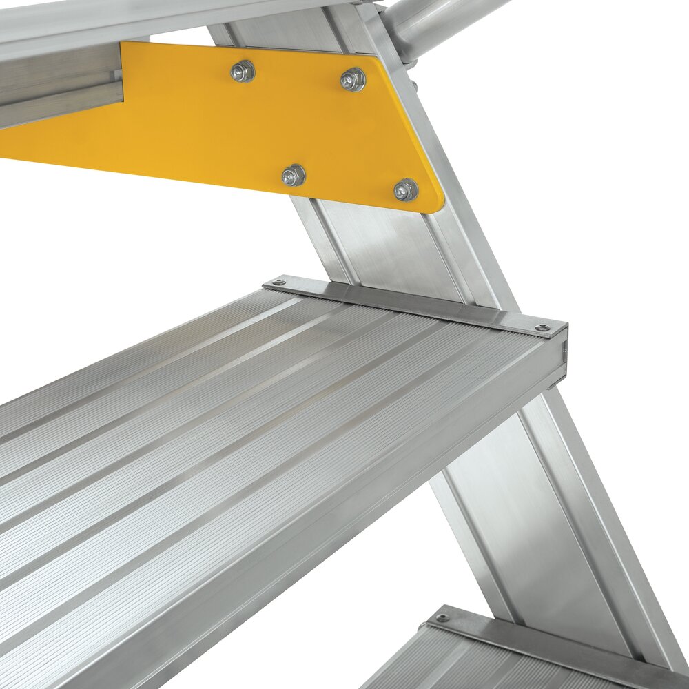 Roossien Aluminium vaste trap 60°, 8 treden (800mm breed)