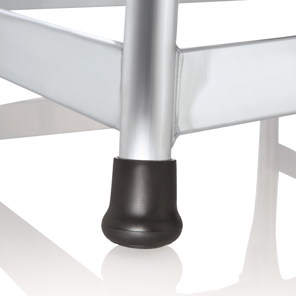 Roossien Aluminium plateautrap, 4 treden met handleuning