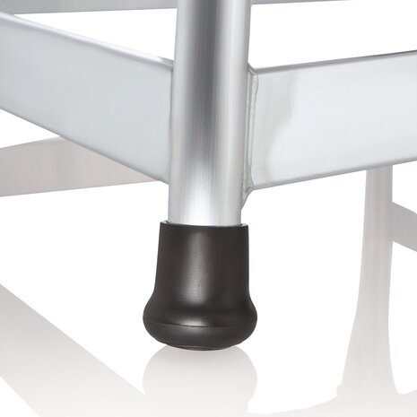 Roossien Aluminium plateautrap, 5 treden met handleuning