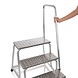 Roossien Aluminium plateautrap, 4 treden met handleuning