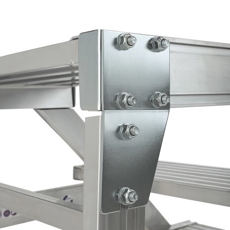 Munk Montagetrap, 3 aluminium treden, met leuning Munk Montagetrap, 3 aluminium treden, met leuning