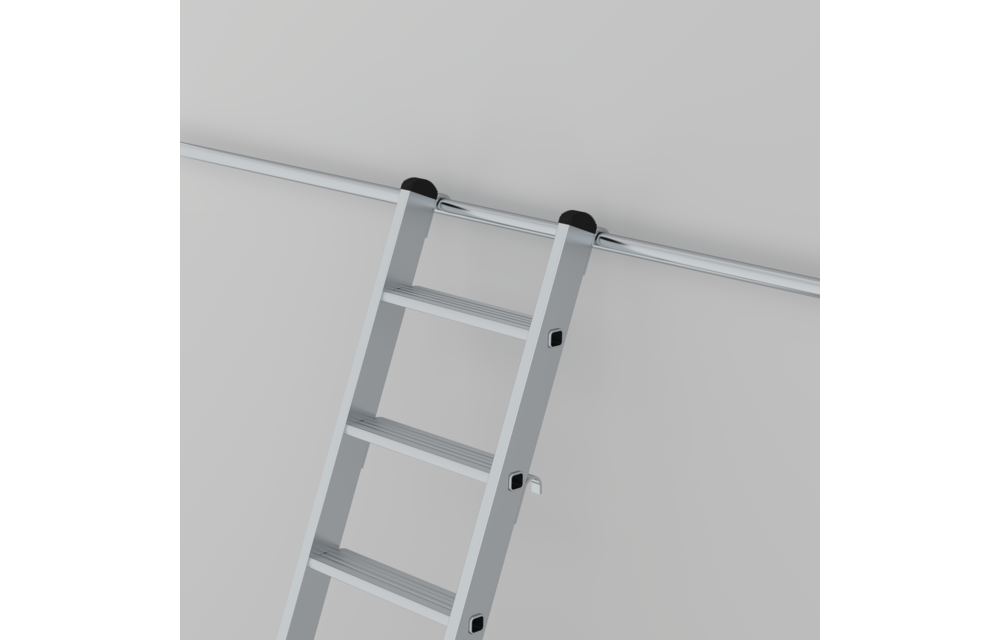 Aluminium stellingtrap met haken, 6 treden